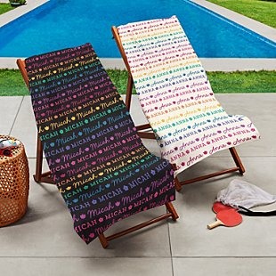 Name Style Rainbow Beach Towel