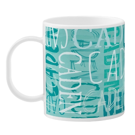 Signature Style Personalized Tableware Cup - Teal
