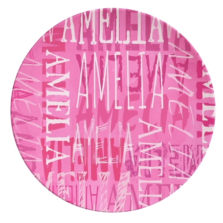 Signature Style Personalized Tableware Plate - Hot Pink