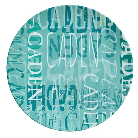 Signature Style Personalized Tableware Plate - Teal