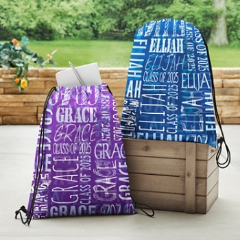 Signature Style Graduation Drawstring Bags