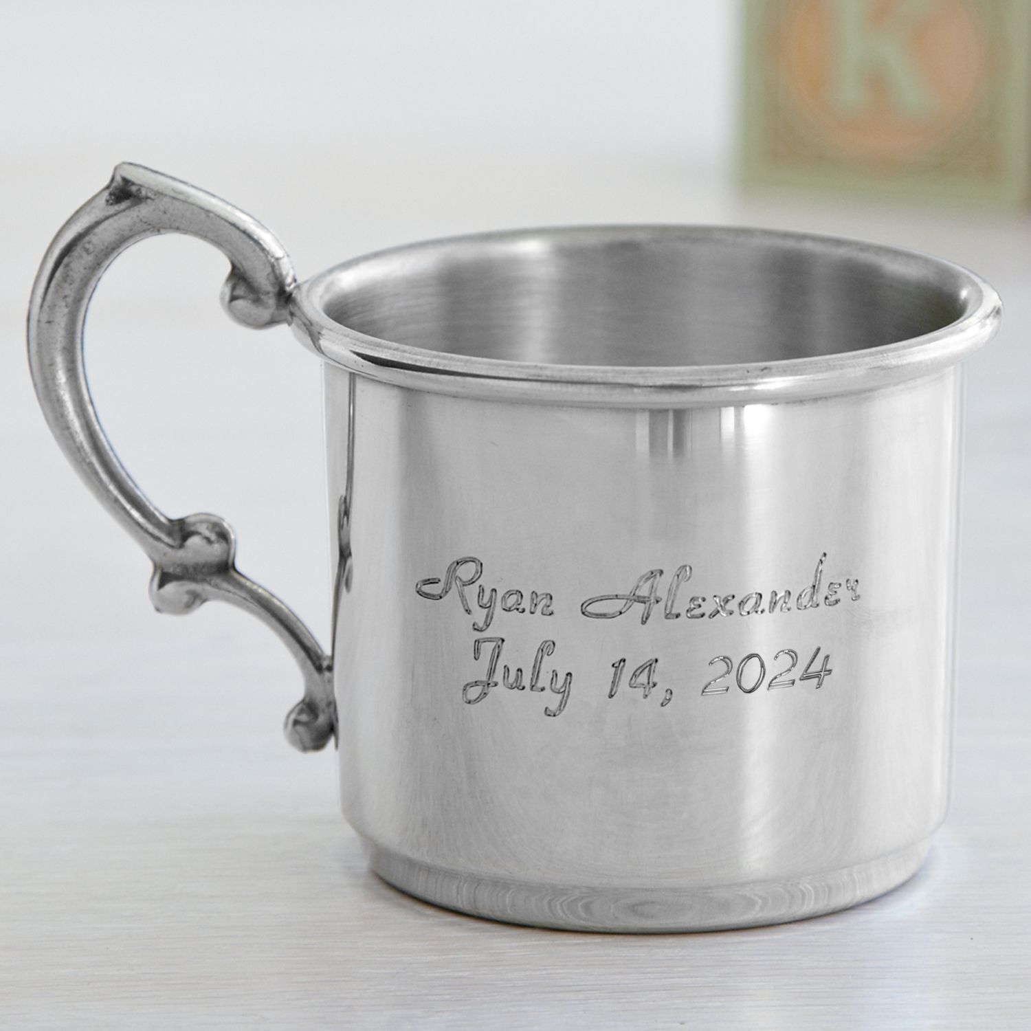 Pewter baby mug