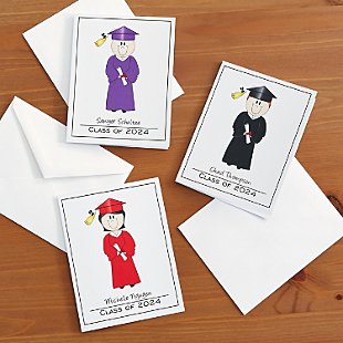 Family of Characters Graduation Note Cards