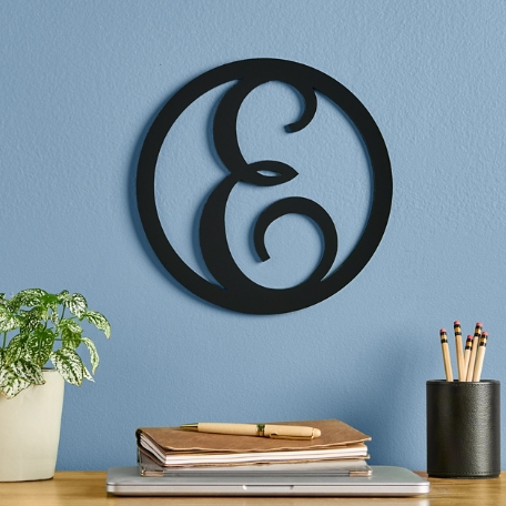 Script Initial Lasered Acrylic Wall Sign