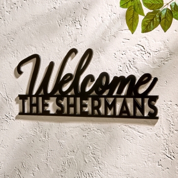 Welcome Lasered Acrylic Wall Sign