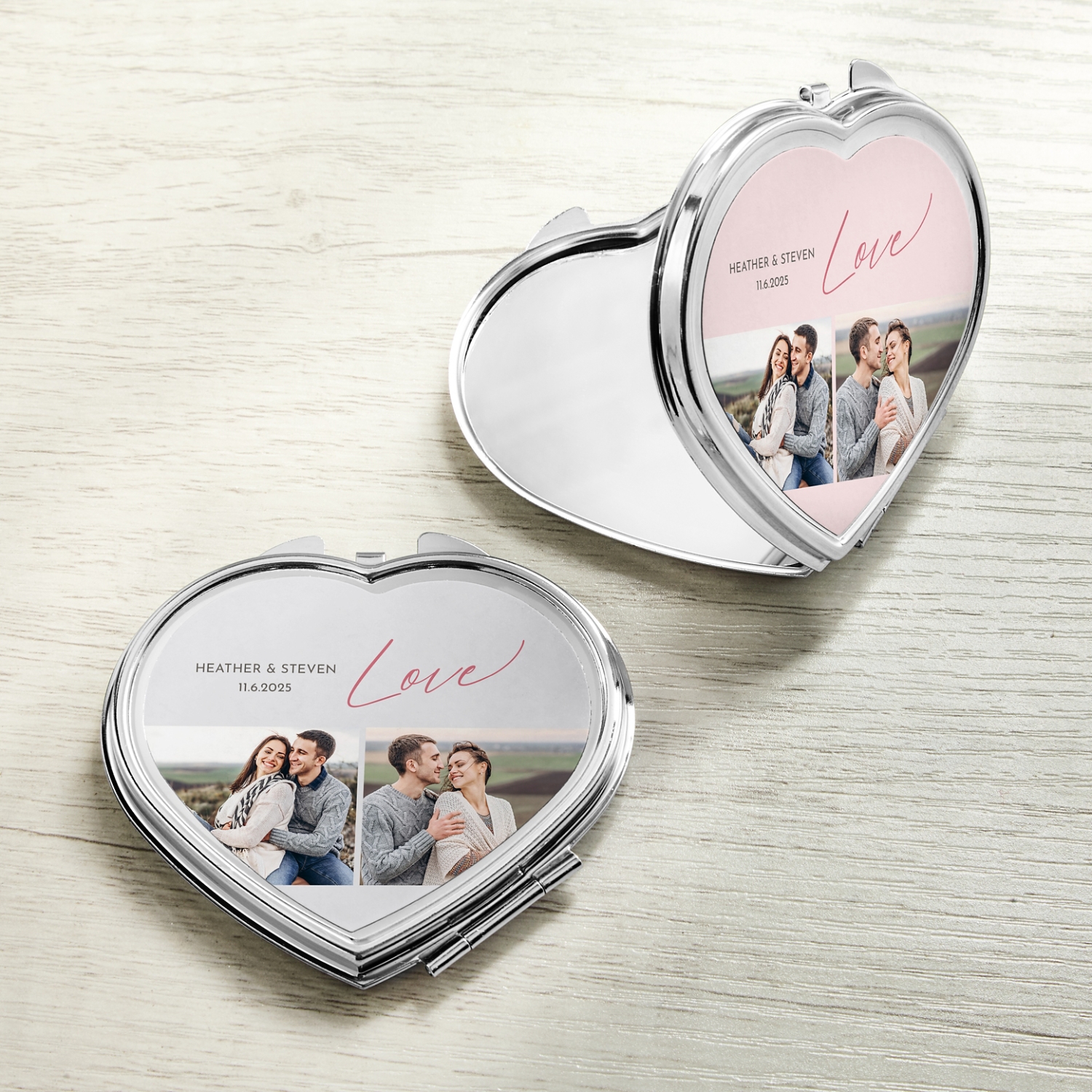 Love Photo Heart Mirror