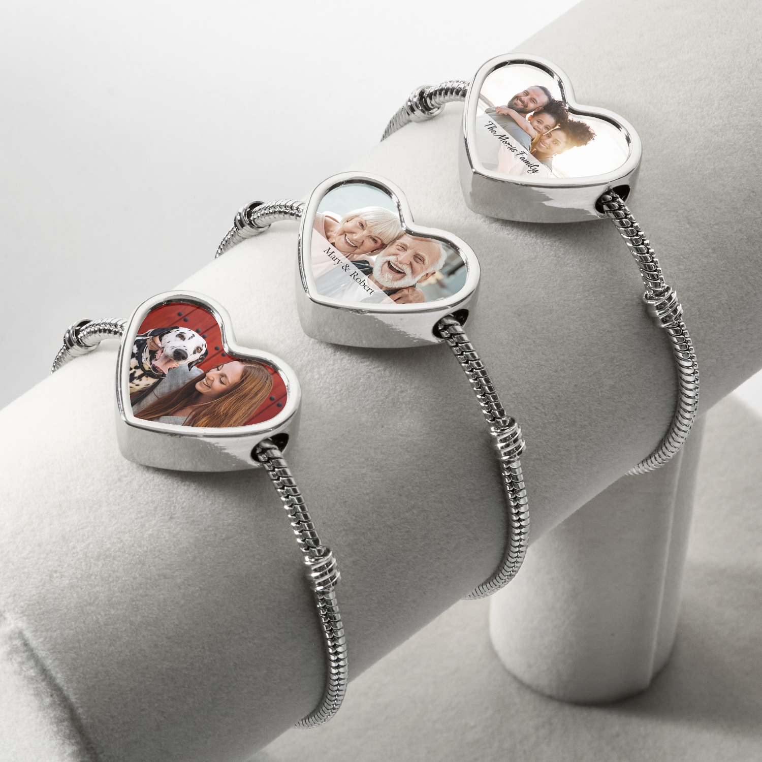 Picture Perfect Photo Heart Charm Bracelet