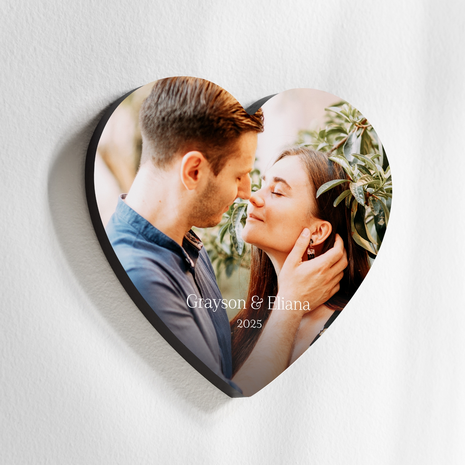 Custom Photo Wood Heart Wall Sign