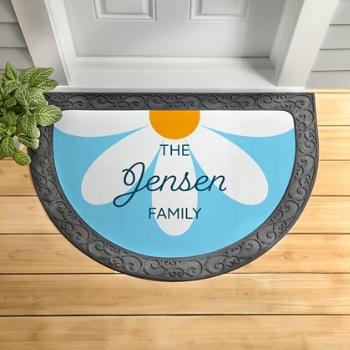 Daisy Half Round Doormat