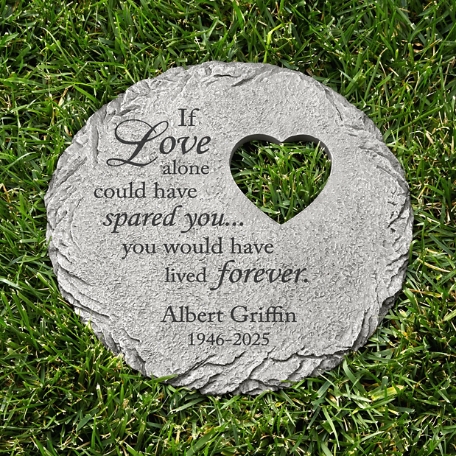 Memorial Heart Cut-out Garden Stone