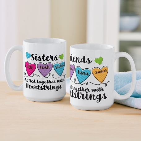 Sisters and Friends Hearstrings Mug