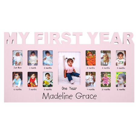 Baby's First 12 Months Frame - Pink