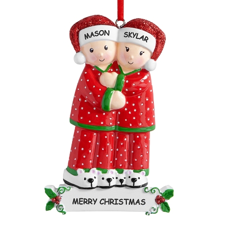 Pajama Couple Ornament
