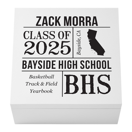 All About the Graduate Keepsake Box - Black