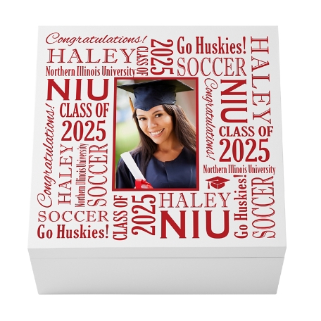 Treasured Memories Graduation Photo Keepsake Box - Red