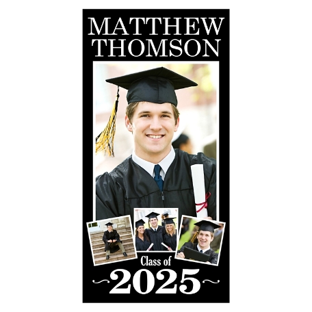 Picture of Success Graduation Photo Banner-Black-4ft