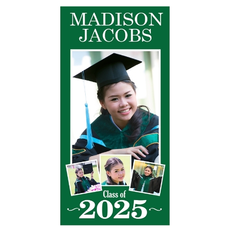 Picture of Success Graduation Photo Banner-Green-4ft