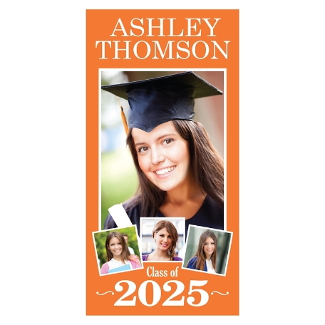 Picture of Success Graduation Photo Banner-Orange-4ft