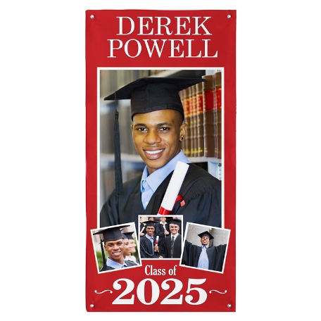 Picture of Success Graduation Photo Banner-Red-4ft