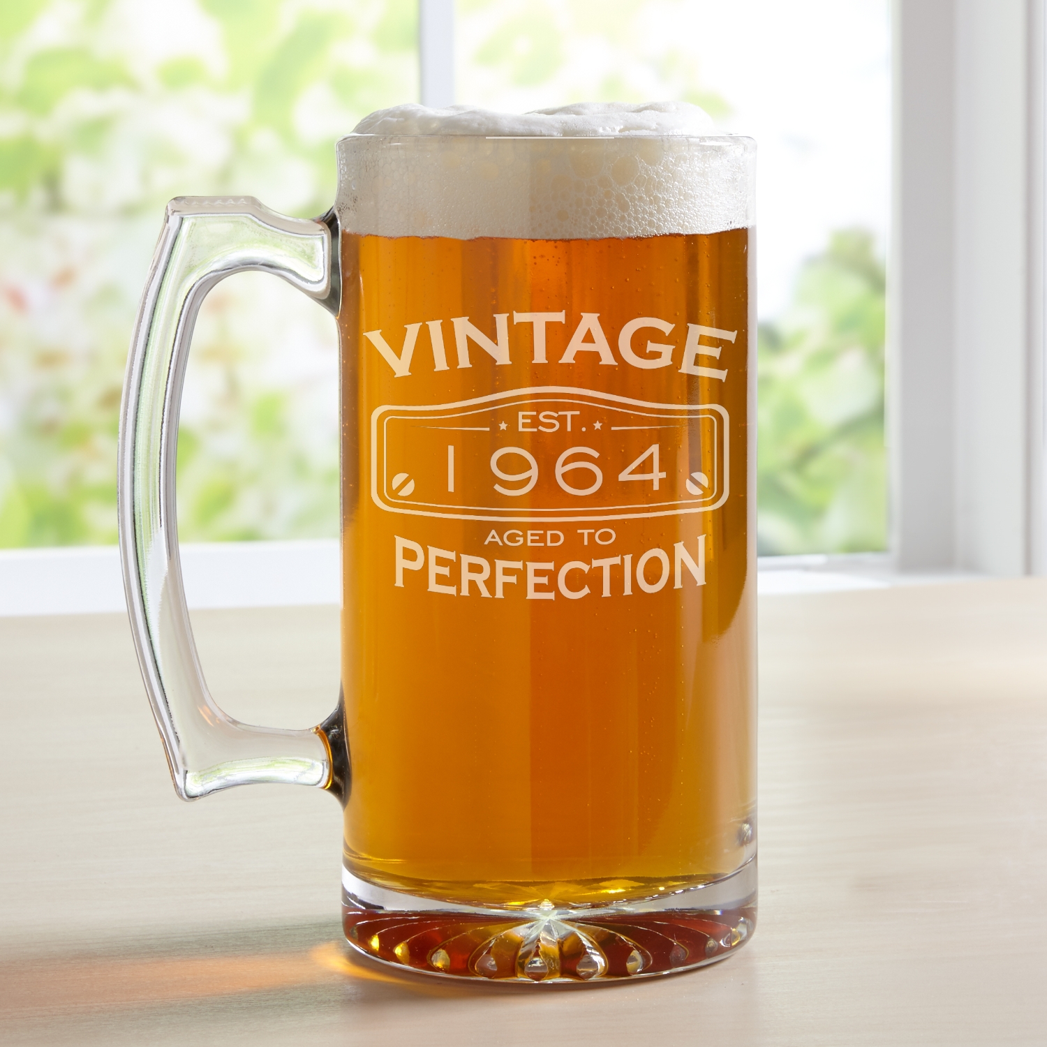 Classic Vintage Birthday Oversized Beer Mug