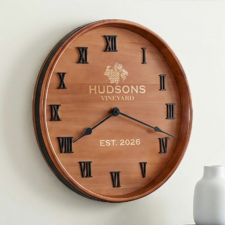 Wine Barrel Clock