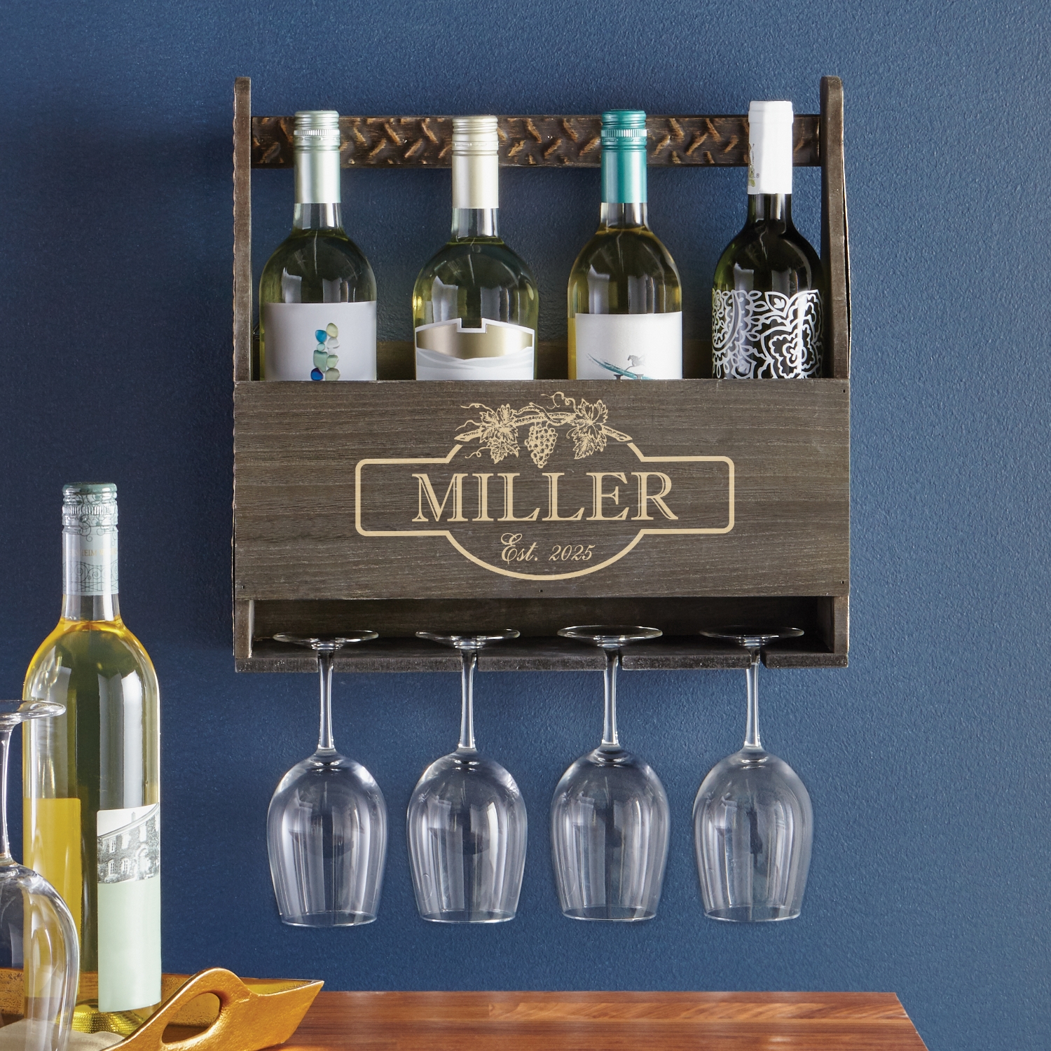 Rustic Wood Wine Rack