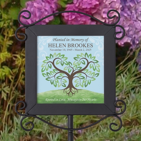Rooted in Love Memorial Garden Stake