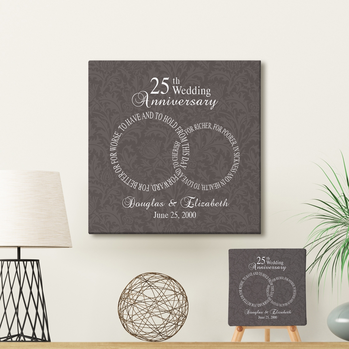 Rings of Love Anniversary Wall Art