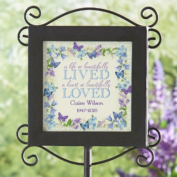 A Beautiful Life Memorial Garden Stake