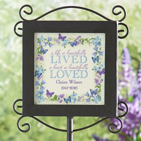 A Beautiful Life Memorial Garden Stake