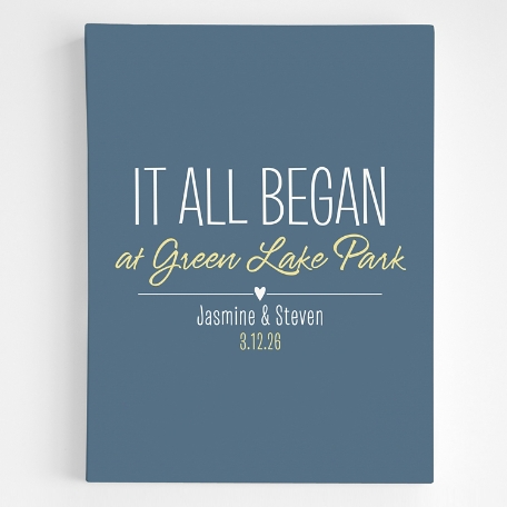 Where It All Began - Premium Gallery Wall Art - 18x24 - Blue