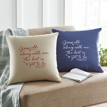 Age Together Lovingly Personalized Throw Pillow