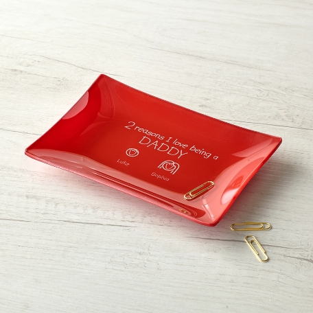 Reasons Why Etched Glass Catchall - Red