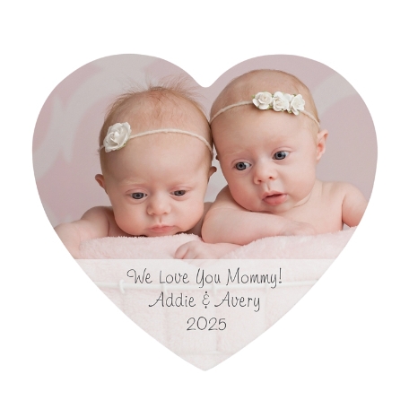Picture-Perfect Photo with Message Wood Heart