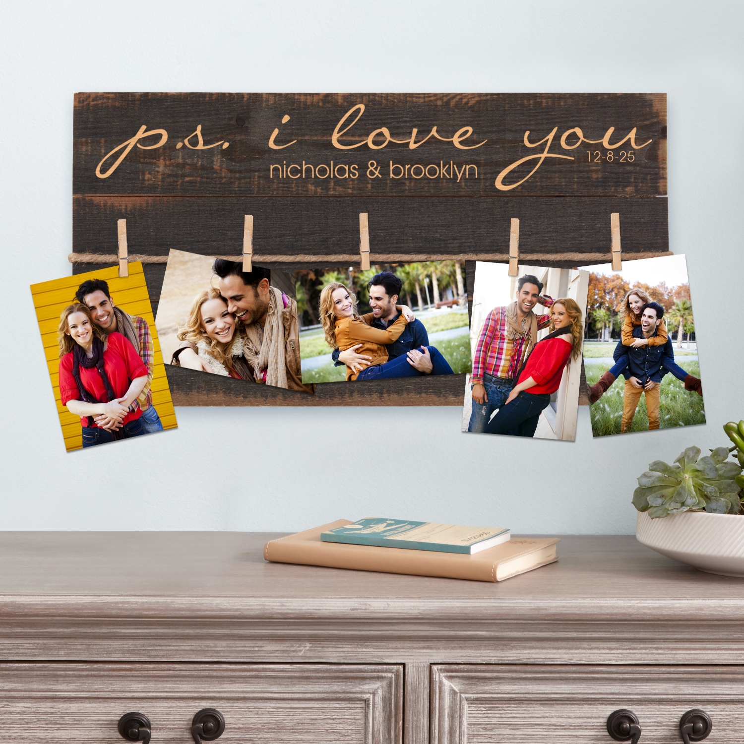 PS I Love You Rustic Wood Pallet Wall Art