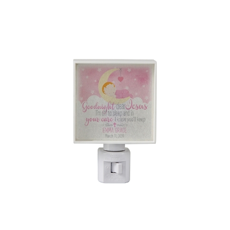 Goodnight Jesus Night Light-Pink