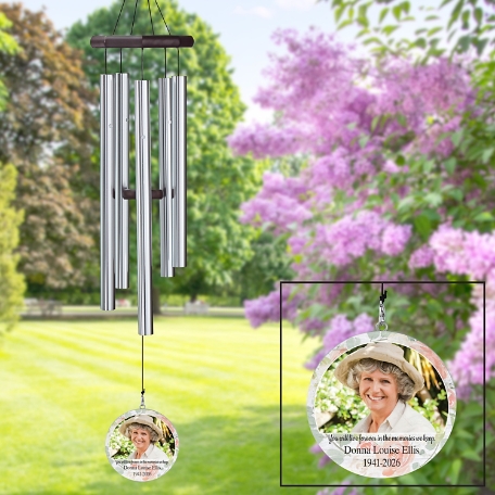 In Memory Photo 30 inch Wind Chime