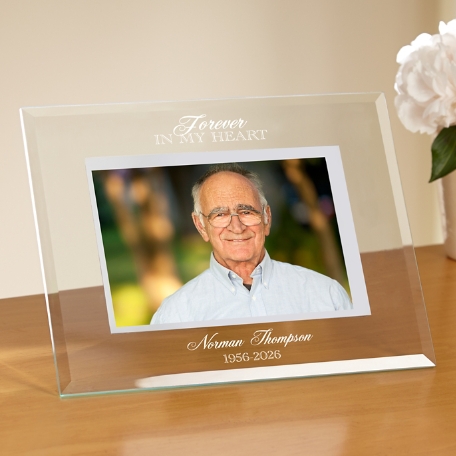 Memorial Etched Glass Frame