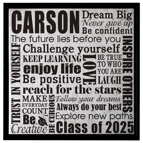 Dream Big Graduation Canvas - 11x11 White-Framed