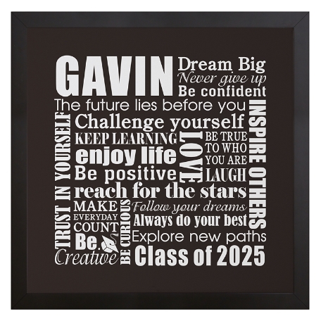 Dream Big Graduation Canvas - 16x16 Black-Framed