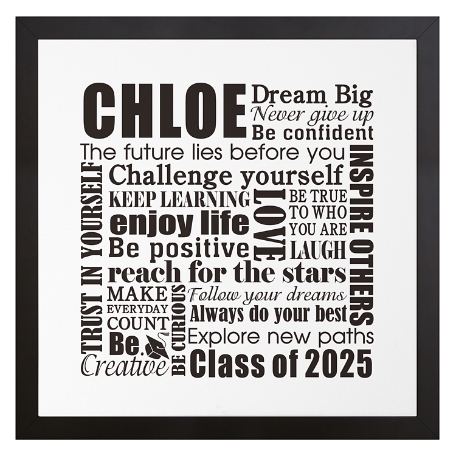 Dream Big Graduation Canvas - 16x16 White-Framed