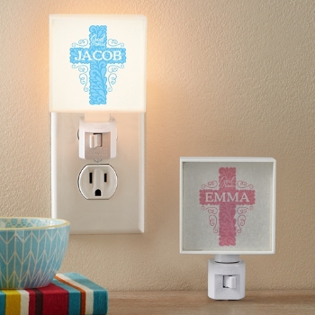 Divine Blessings Personalized Cross Nightlight