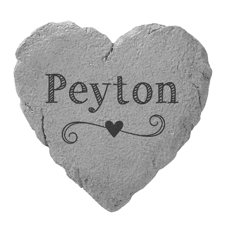 Love Grows Here Heart Garden Stone