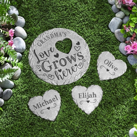 Love Grows Here Garden Stone