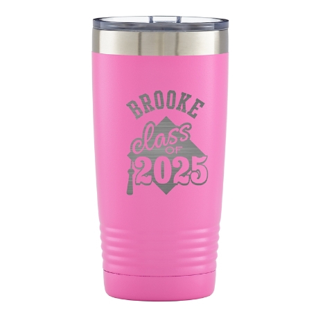 On-The-Go Graduation Insulated Tumbler - Pink Class of Cap