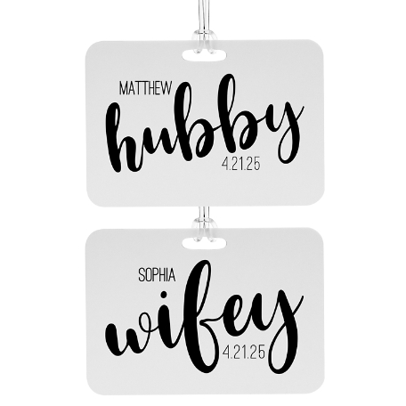Better Half Luggage Tag - Hubby/Wifey