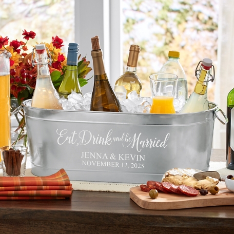 Eat, Drink & Be Married Beverage Tub