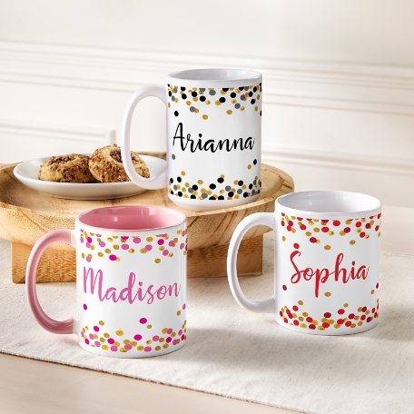 Confetti Name Mug