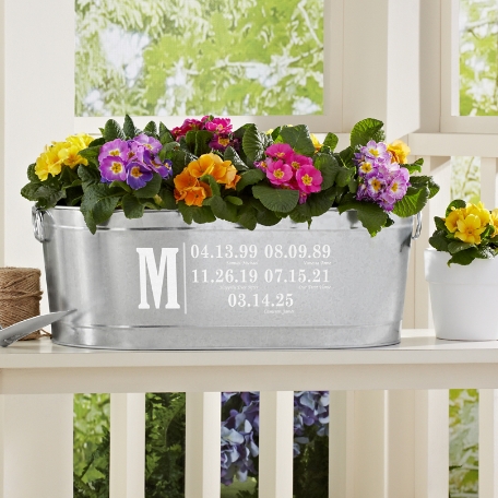 Fun Family History Planter Tub
