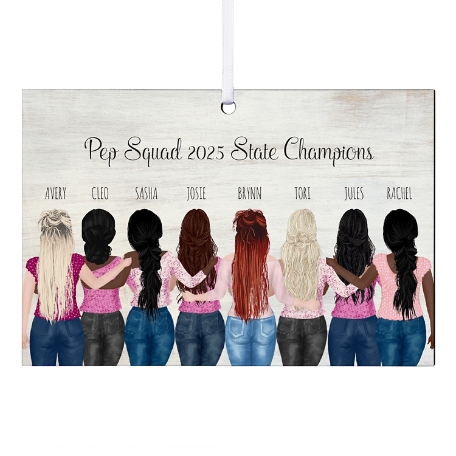 Forever Friends Rectangle Ornament - 8 Girls